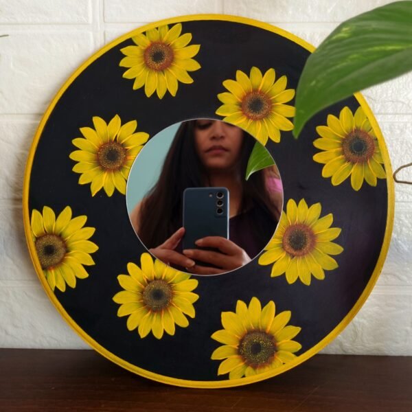 Floral Mirror (yellow Flowers) - Image 2