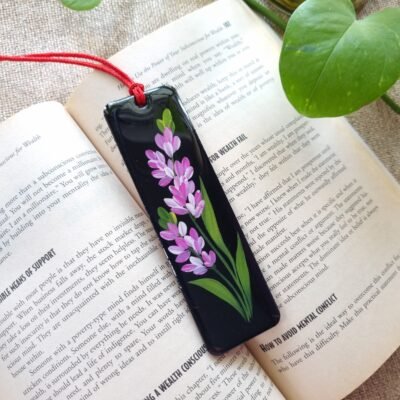 Floral Bookmark ( pink purple floral )
