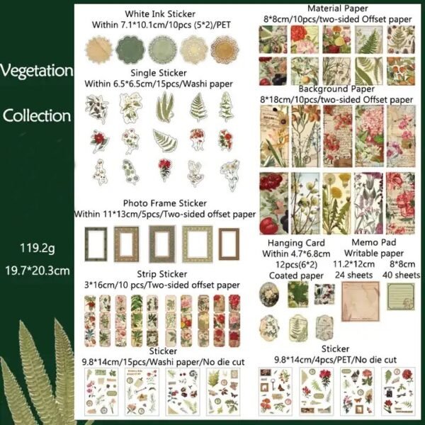 DIY Pack for Journal Notebook (140+ pieces) - Image 10