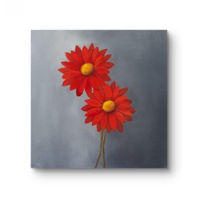 Red Florals on MDF board