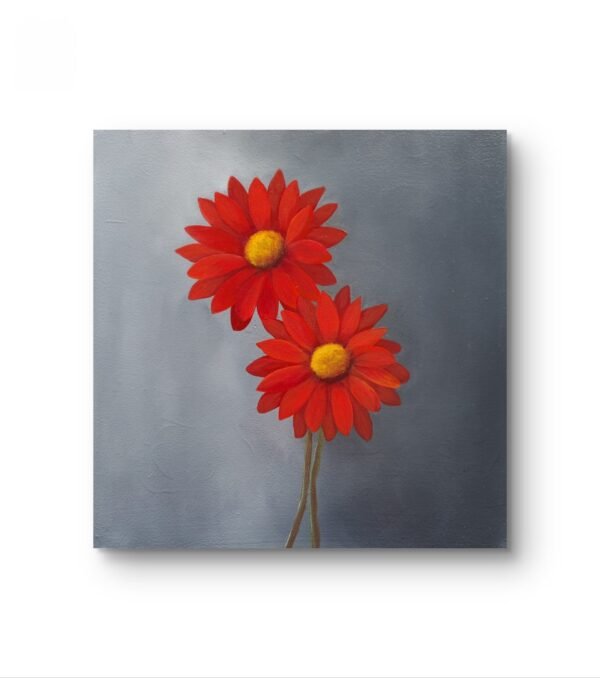Red Florals on MDF board