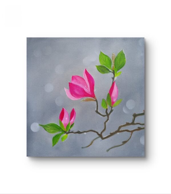 Stunning 8x8 Inches Floral Original Oil Painting